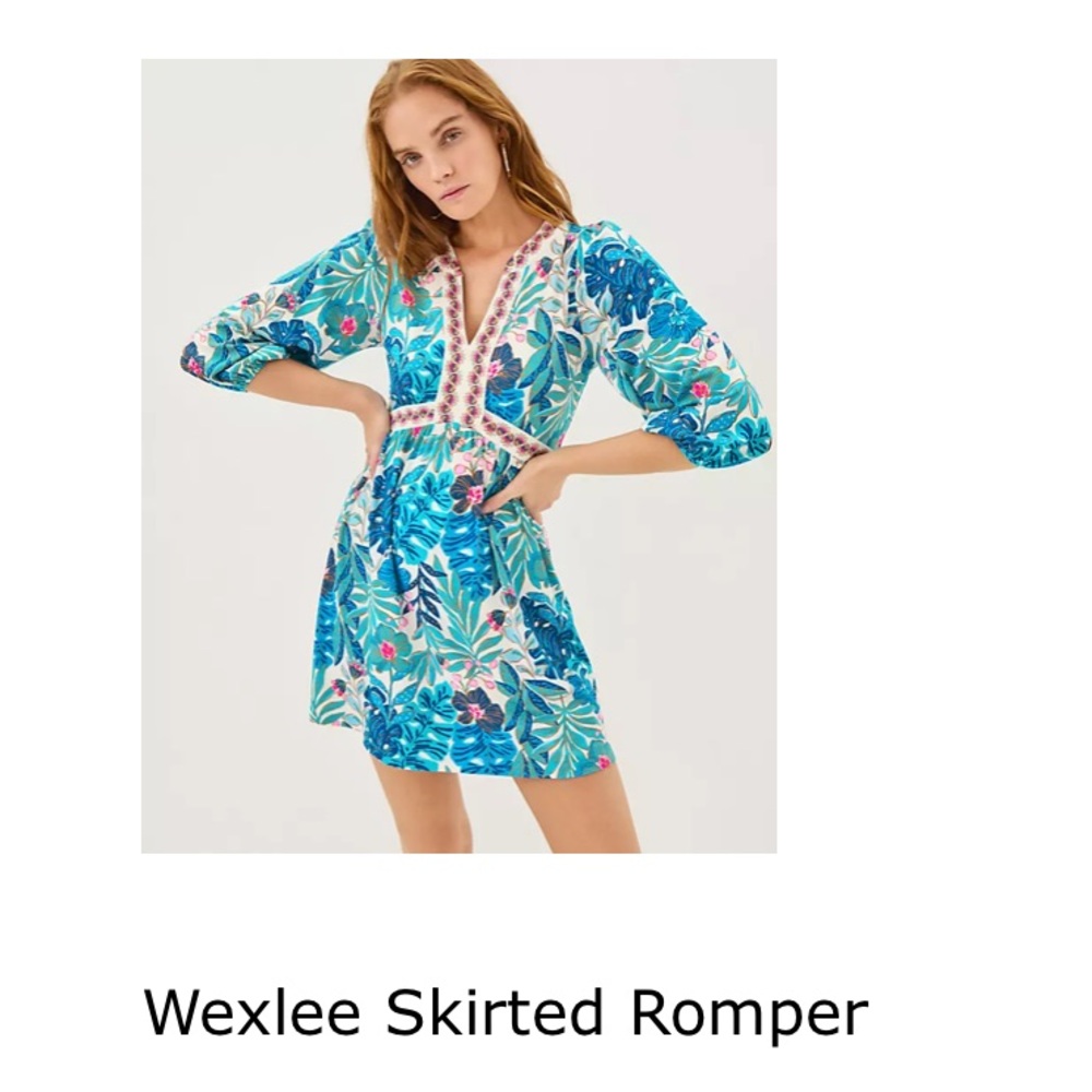 Lilly Pulitzer blueand Pink Patterned Romper